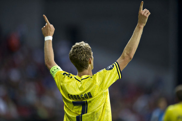 Clarence Goodson kan være på vej væk fra Brøndby. Foto: Jens Nørgaard Larsen