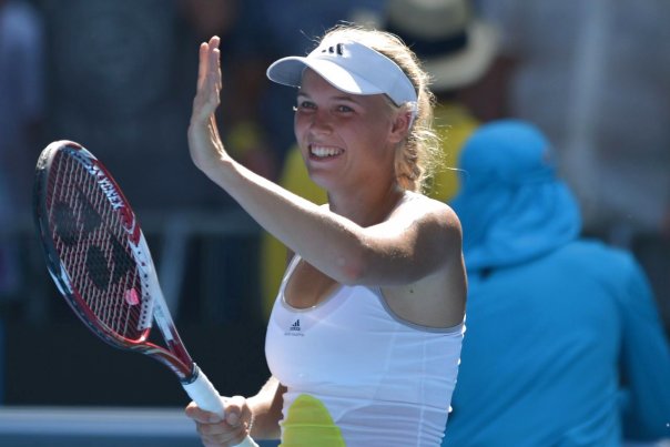 Caroline Wozniacki gjorde kort proces og vandt sikkert over sin 16-årige modstander. Foto: PETER PARKS