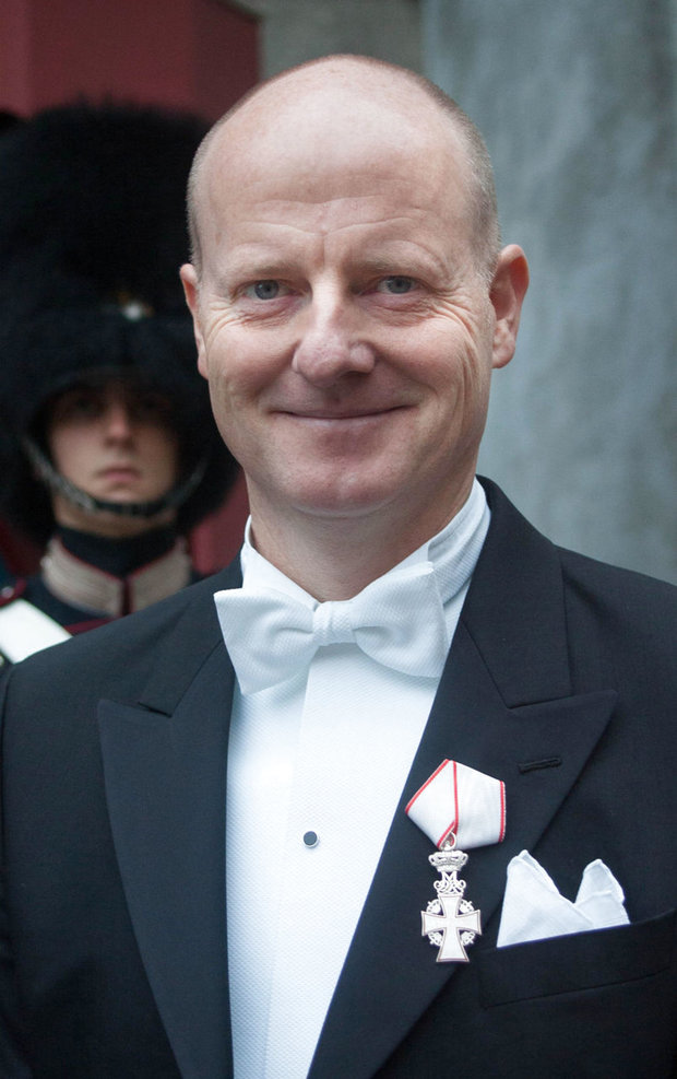 Carsten Mortensen er adm. direktør i DS Norden og formand for Danmarks Rederiforening. Han takkede for ridderkorset. Foto: Bjarne Lüthcke - 7041727-audiens