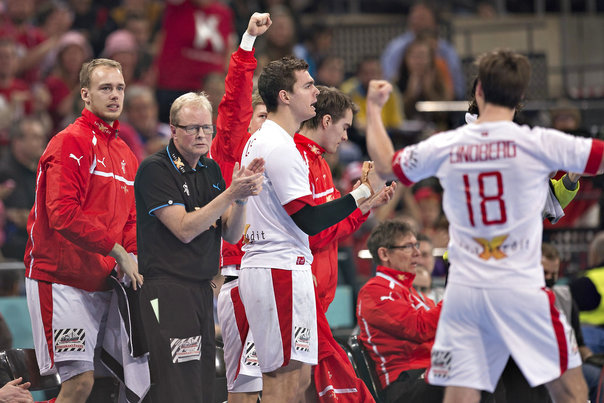 Håndbold VM Spanien Semifinale Finale Danmark - Kroatien. Ulrik Wilbek og jubel Foto: CLAUS FISKER