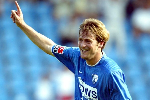 Thomas Christiansen, da han bombede for tyske VFL Bochum i 2002. Nu meldes han i spil som assistent for Josep Guardiola, der tiltræder i Bayern München til sommer. Foto: TOBIAS HEYER