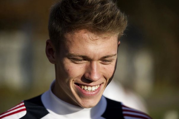 Viktor Fischer, den nye danske stjerne i Ajax, træner med U20-landsholdet i Brøndby Foto: Claus Bech
