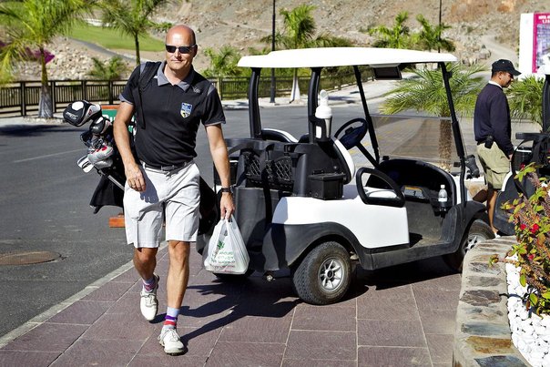 Bjarne Riis er i øjeblikket på Gran Canaria med sit cykel-hold. Foto: Nils Meilvang