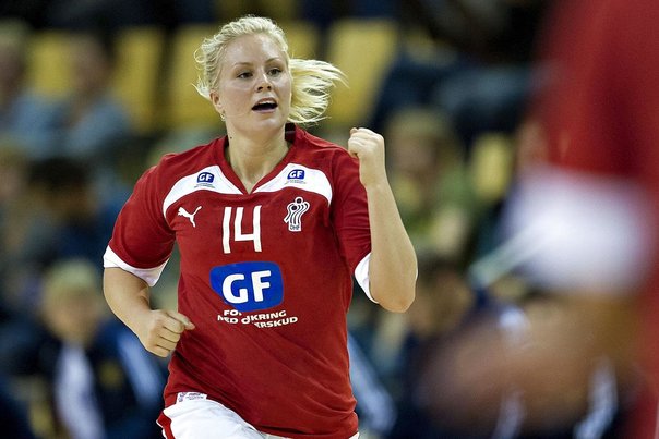 Lotte Grigel spillede fint som playmaker for Danmark Foto: Henning Bagger