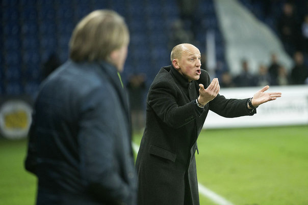 Ifølge cheftræner Auri Skarbalius ridder ellers kriseramte Brøndby på en bølge af succes.  Foto: Keld Navntoft
