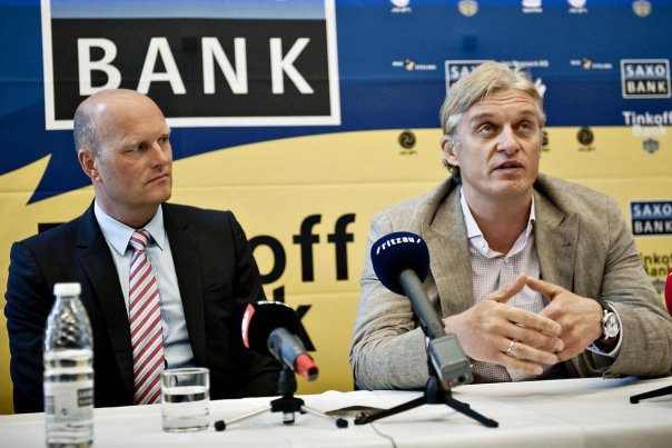 Bjarne Riis og Oleg Tinkov Foto: Torkil Adsersen