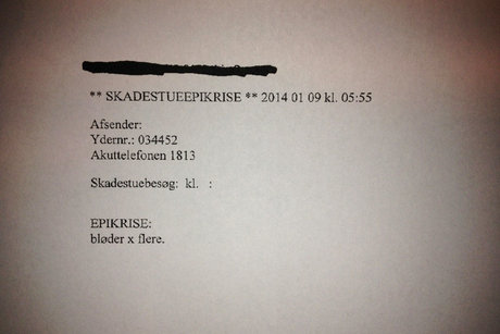 epikrise bløder