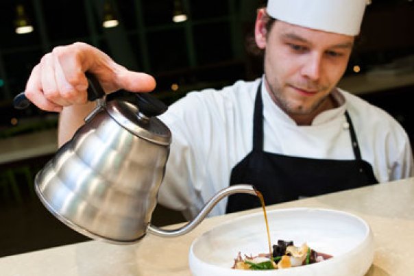 Skarpt køkken på det skæve hotel