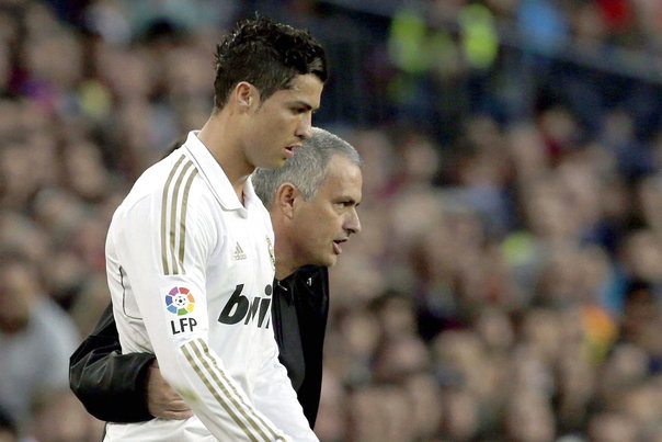 Paris SG har kig på såvel Cristiano Ronaldo som træner José Mourinho. Foto: ALBERTO ESTEVEZ