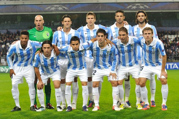 Malaga er i ottendedelsfinalen i Champions League, men den sydspanske klub risikerer ikke at komme med i europæisk fodbold i de næste fire år. Foto: JOHN THYS