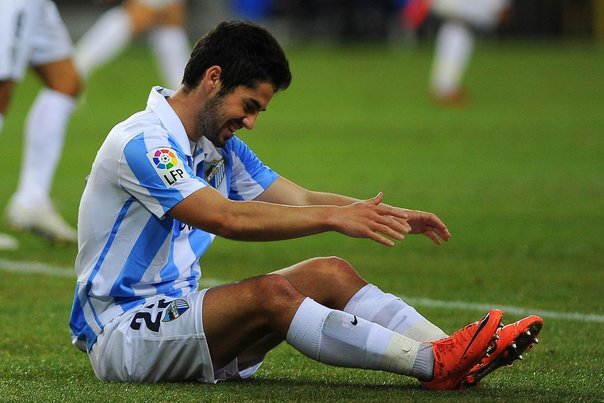 Malaga er blevet udelukket fra fremtidige europæiske deltagelser, og det forstår de ikke meget af. Her ses Malaga-spilleren Isco. Foto: Jorge Guerrero