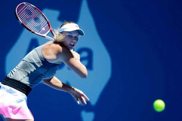 Caroline Wozniacki var hurtigt videre i Apia International. Foto: TRACEY NEARMY