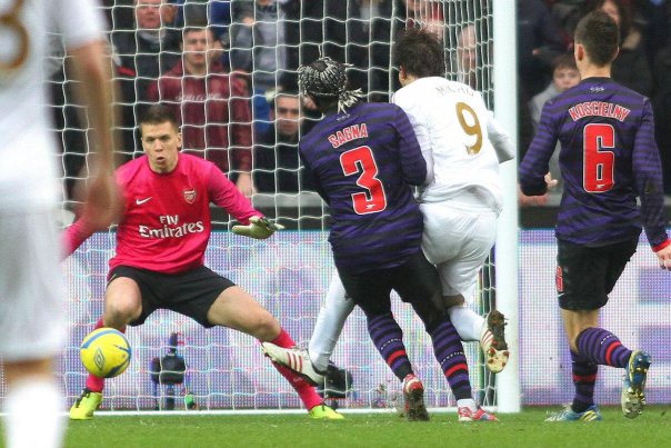Michu ved sin scoring til 1-0. Foto: GEOFF CADDICK